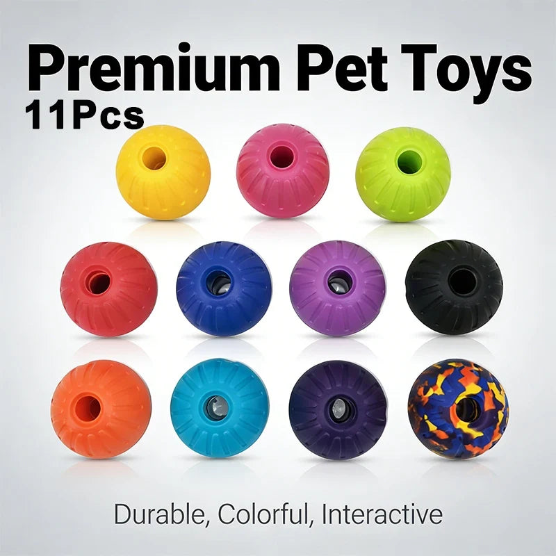 11pcs EVA Colorful Hollow Training Ball Dog - MyPetDollar.com