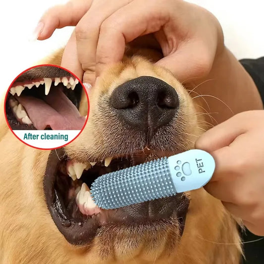 Soft Silicone Dog Toothbrush 360° Finger - MyPetDollar.com