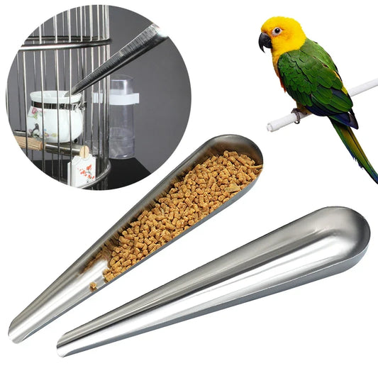 Pet Bird Parrot Stainless Steel Food Adding - MyPetDollar.com