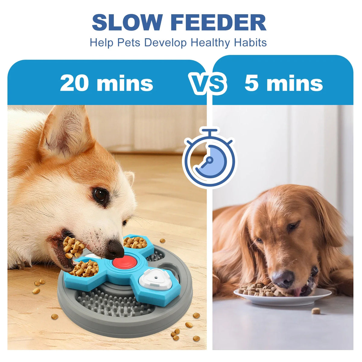 2-Layers Dog Puzzle Toys Slow Feeder Food - MyPetDollar.com