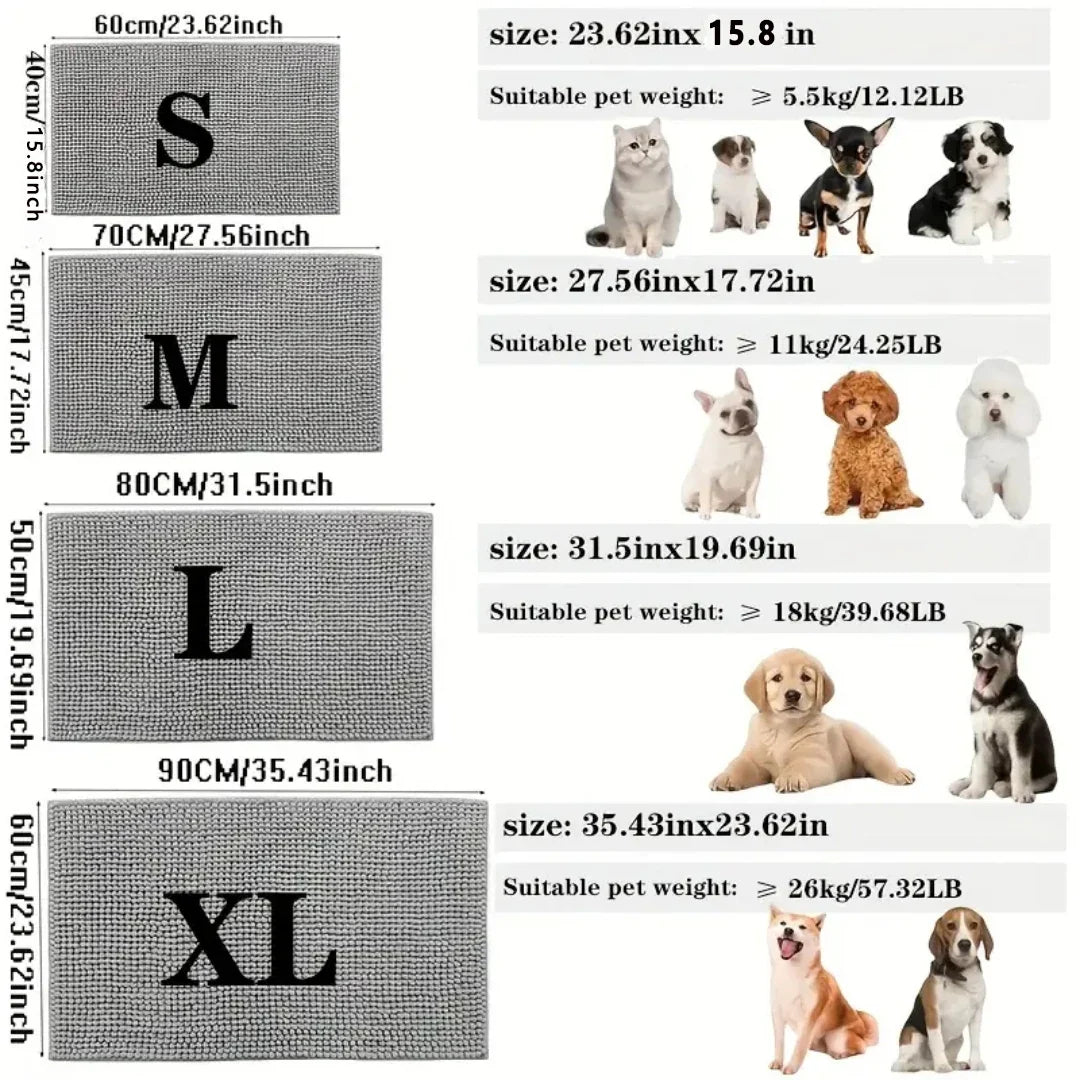 Dog Door Mat Mud Catcher - Absorbent - MyPetDollar.com