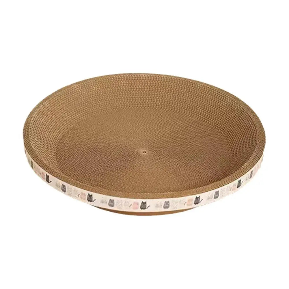 Durable Corrugated Cat Scratcher Bed Round Oval Scratch Pad