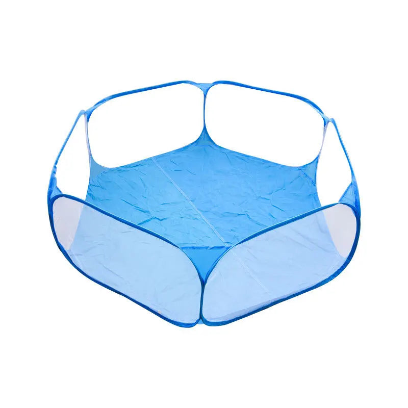 Foldable Open Pet Playpen Portable Transparent Enclosure