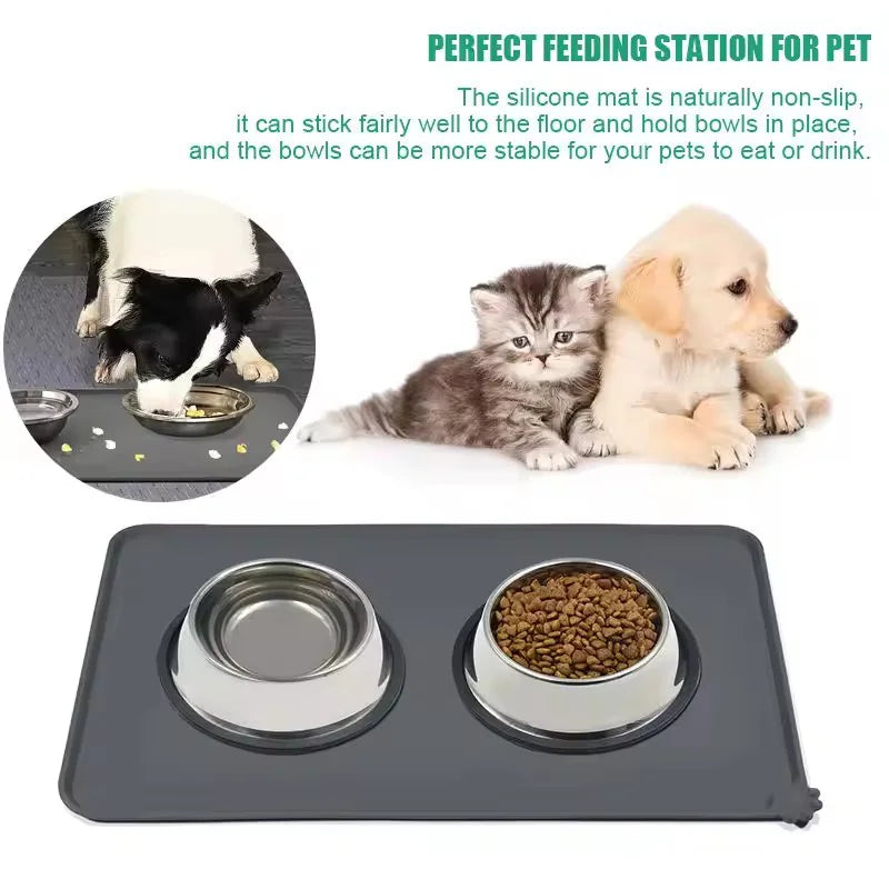 Solid Color Silicone Pet Feeding Mat - MyPetDollar.com