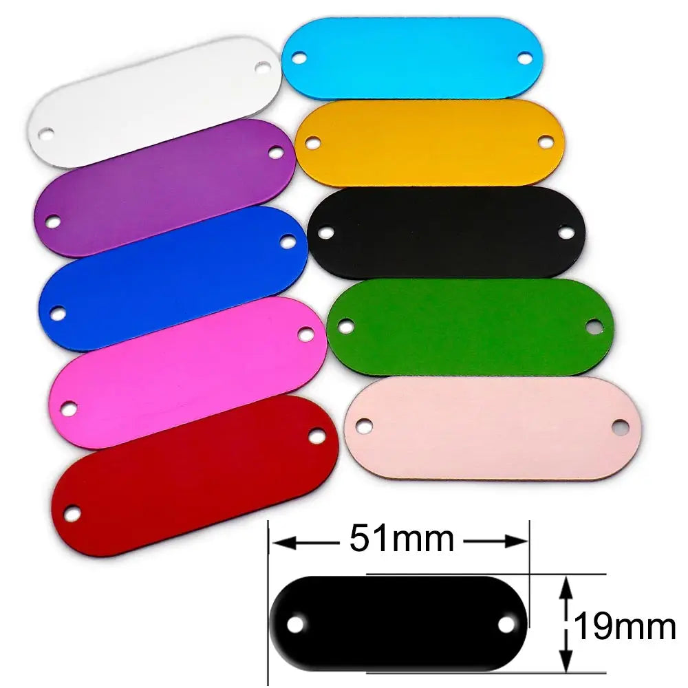 Random Mix 100pcs Aluminum Blank ID Tag - MyPetDollar.com