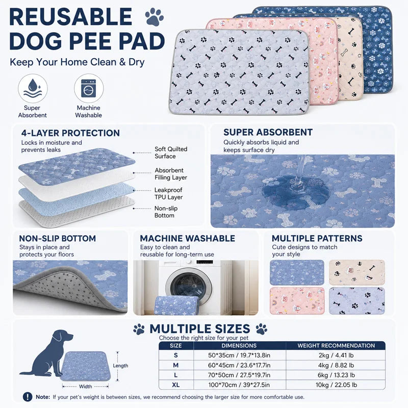 Pet Bed Mat Reusable Dog Diaper Cover - MyPetDollar.com