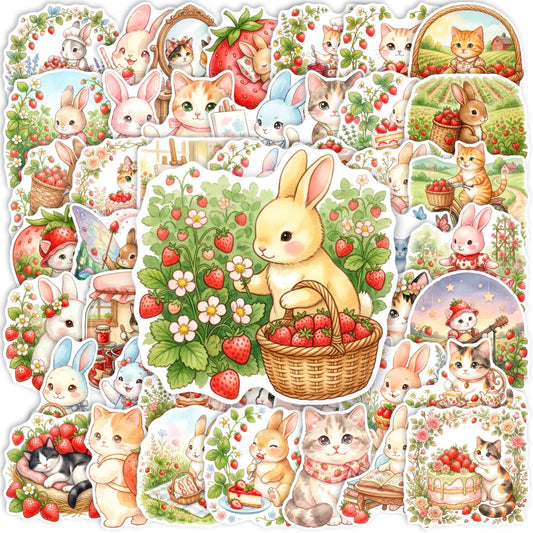 50-Pack Healing Strawberry Cat & Rabbit - MyPetDollar.com