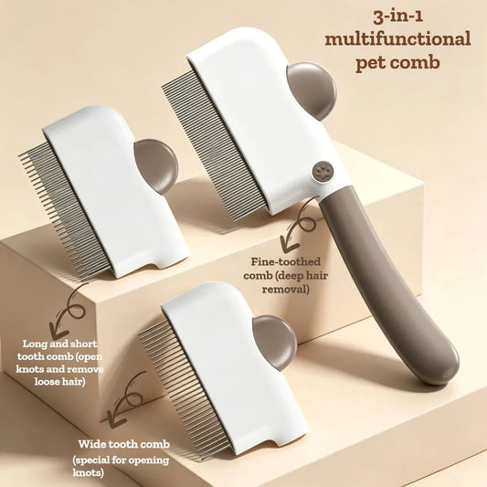3 in 1 Pet Comb with Interchangeable Fine - MyPetDollar.com