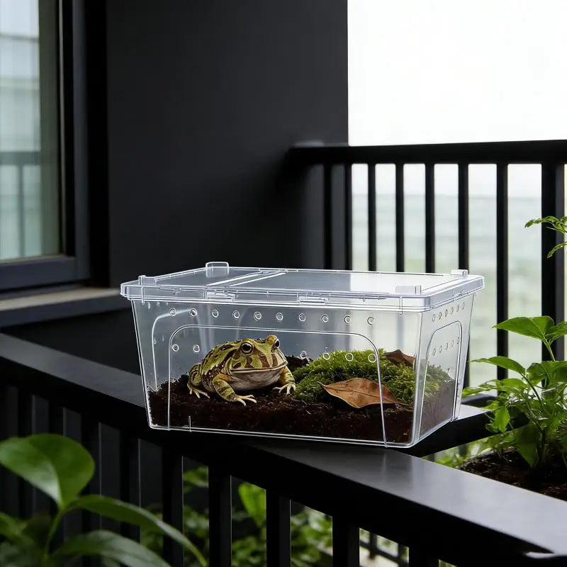 Clear Plastic Reptile Terrarium Ventilated - MyPetDollar.com