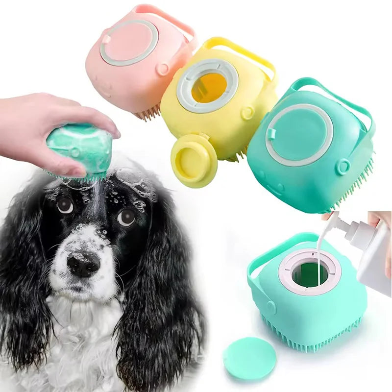 Pet Shower Brush Silicone Massage Scrubber - MyPetDollar.com