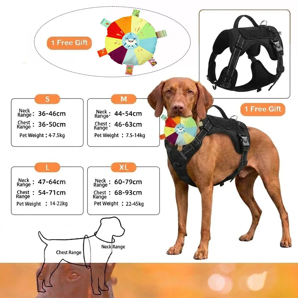 New Reflective Tactical Dog Harness No Pull - MyPetDollar.com