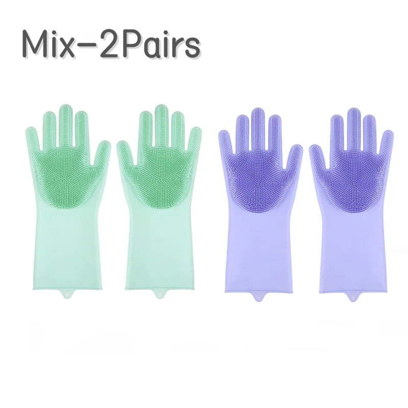 Pet Grooming Cleaning Gloves Dog & Cat Bathing Shampoo