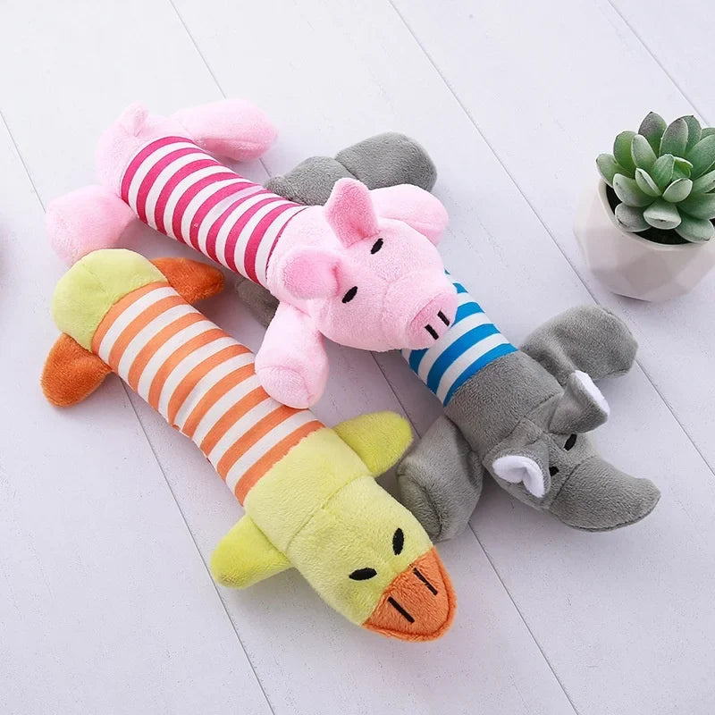 For Dogs Puppy Squeaker Squeaky Plush Bone - MyPetDollar.com