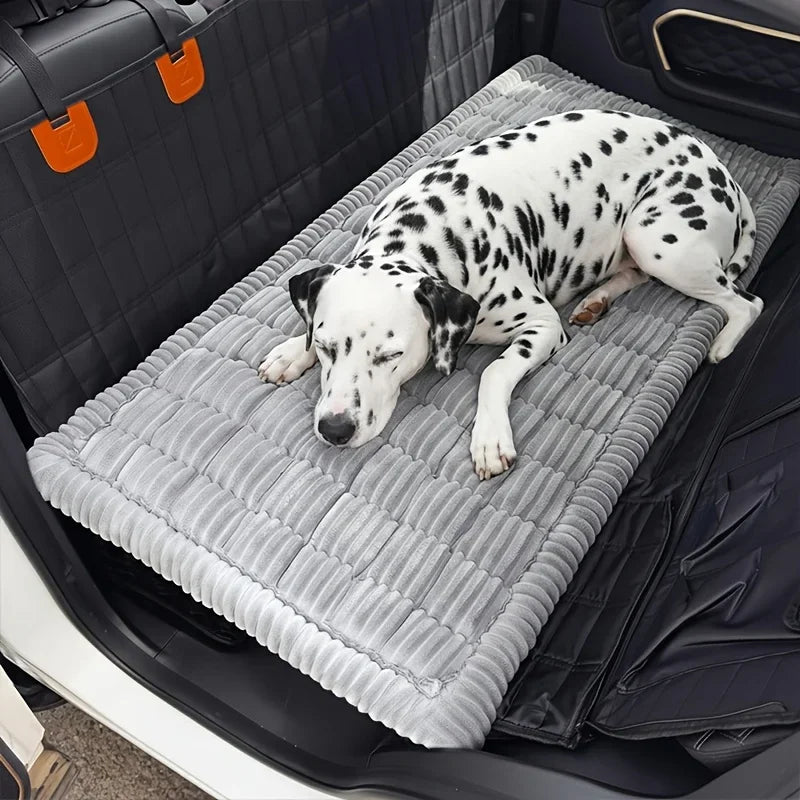 Summer Cool Soft Striped Plush Dog Bed Mat