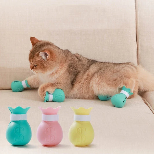 Silicone Anti-scratch Cat Foot Shoes for - MyPetDollar.com