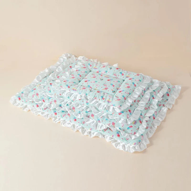 S~XL Pet Soft Mattress Lace Ice Cushion - MyPetDollar.com