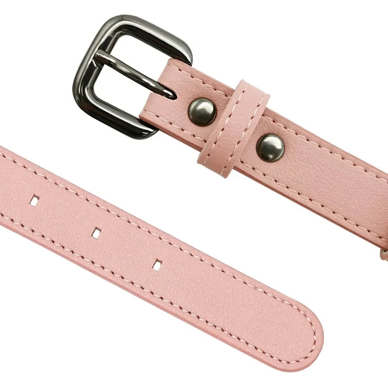 Leather AirTag Cat Collar-Non Breakaway - MyPetDollar.com