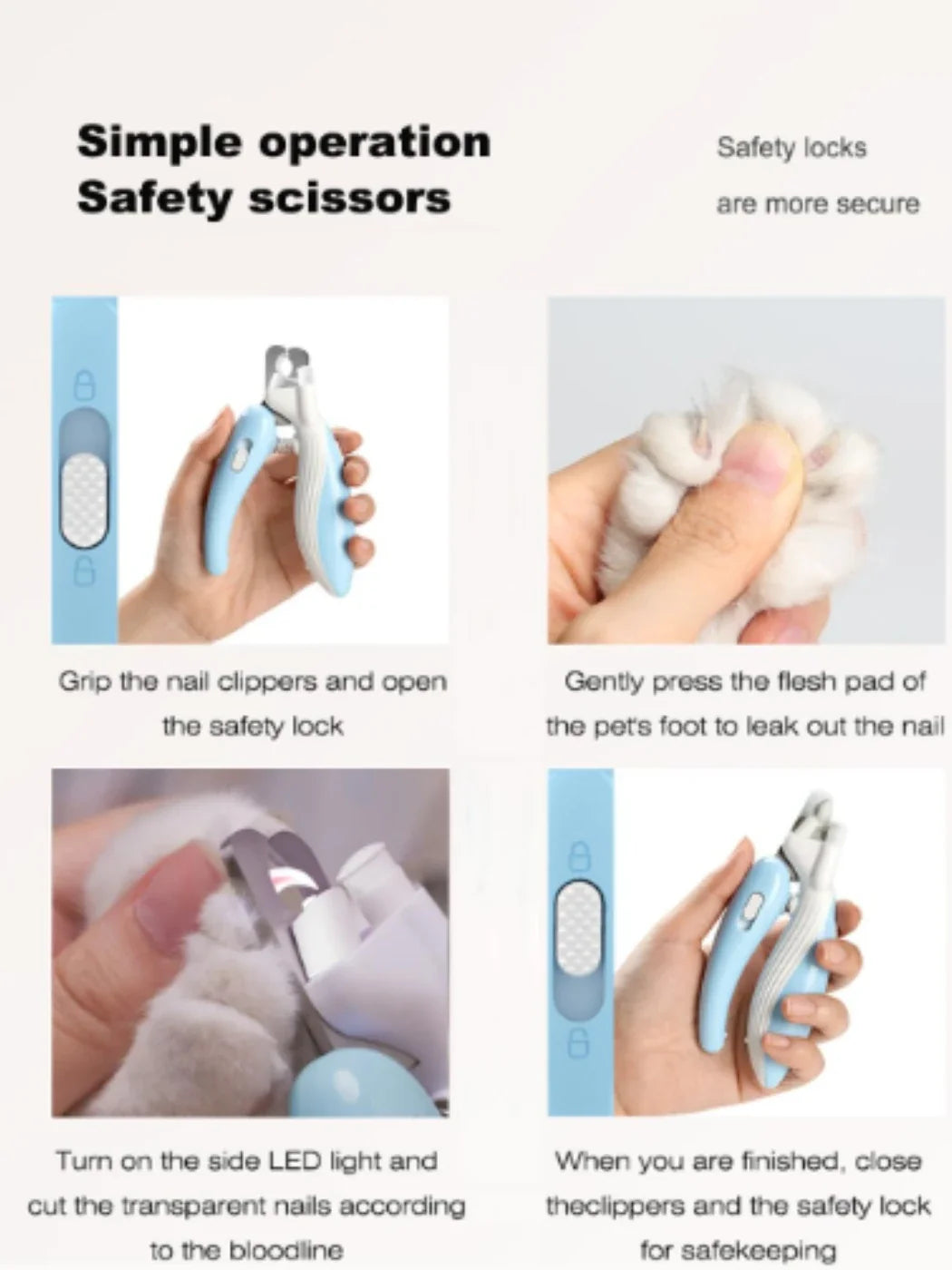 Professional Pet Nail Clippers with Led - MyPetDollar.com
