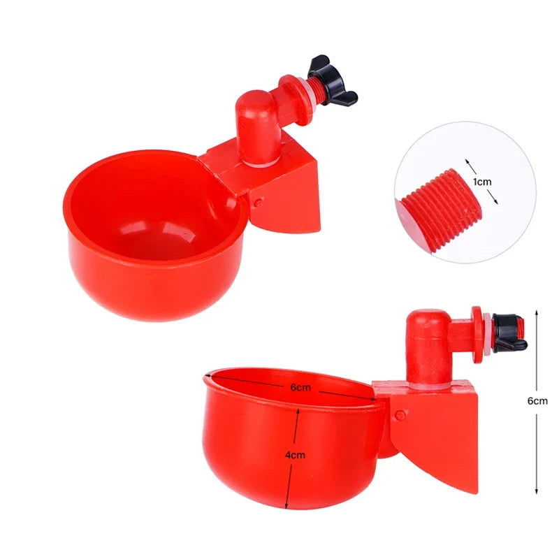5 Automatic Poultry Drinking Bowls – 4 Colors