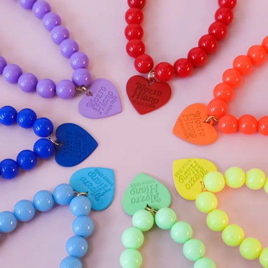 Pet Colorful Love Collar Dog Pearl Necklace (multiple sizes & colors)