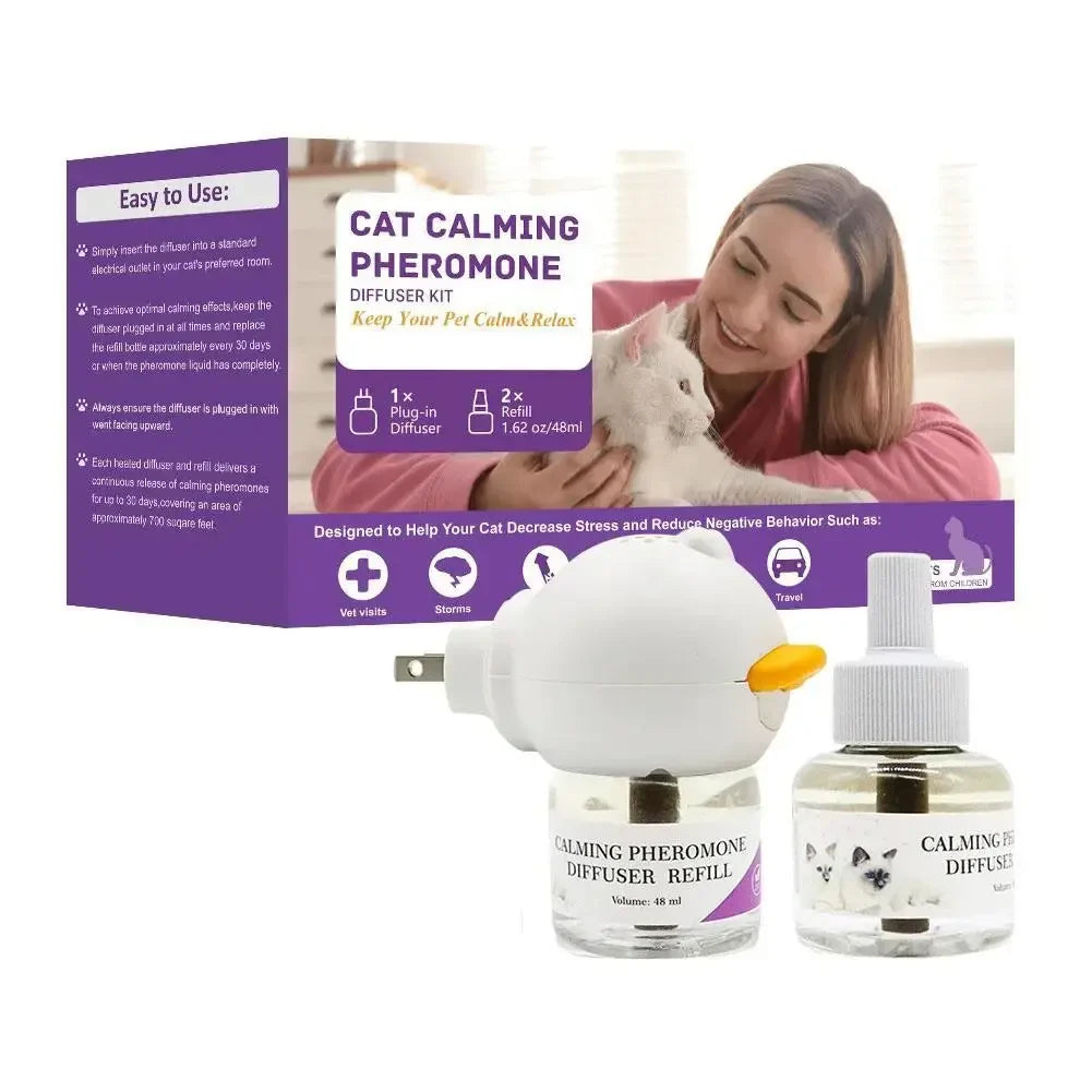 Cat Calming Pheromone Diffuser Reduce Aggression Kit – 2 Colors