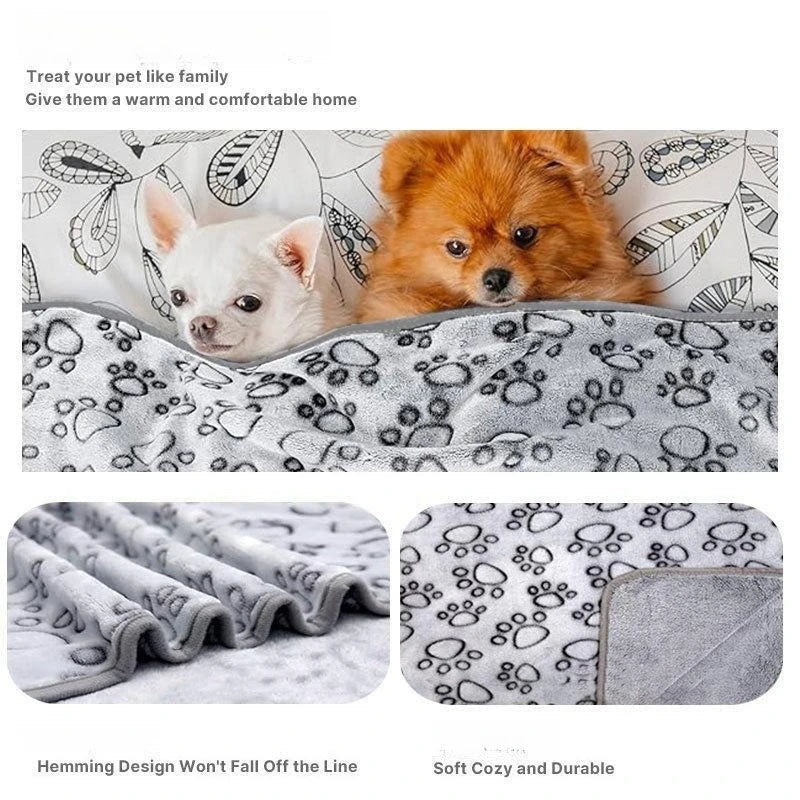 Pet blanket cushion, warm coral fleece cat - MyPetDollar.com