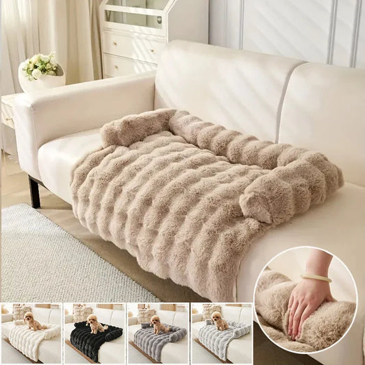 New Faux Rabbit Fur Large Dog Mat Cat Bed - MyPetDollar.com
