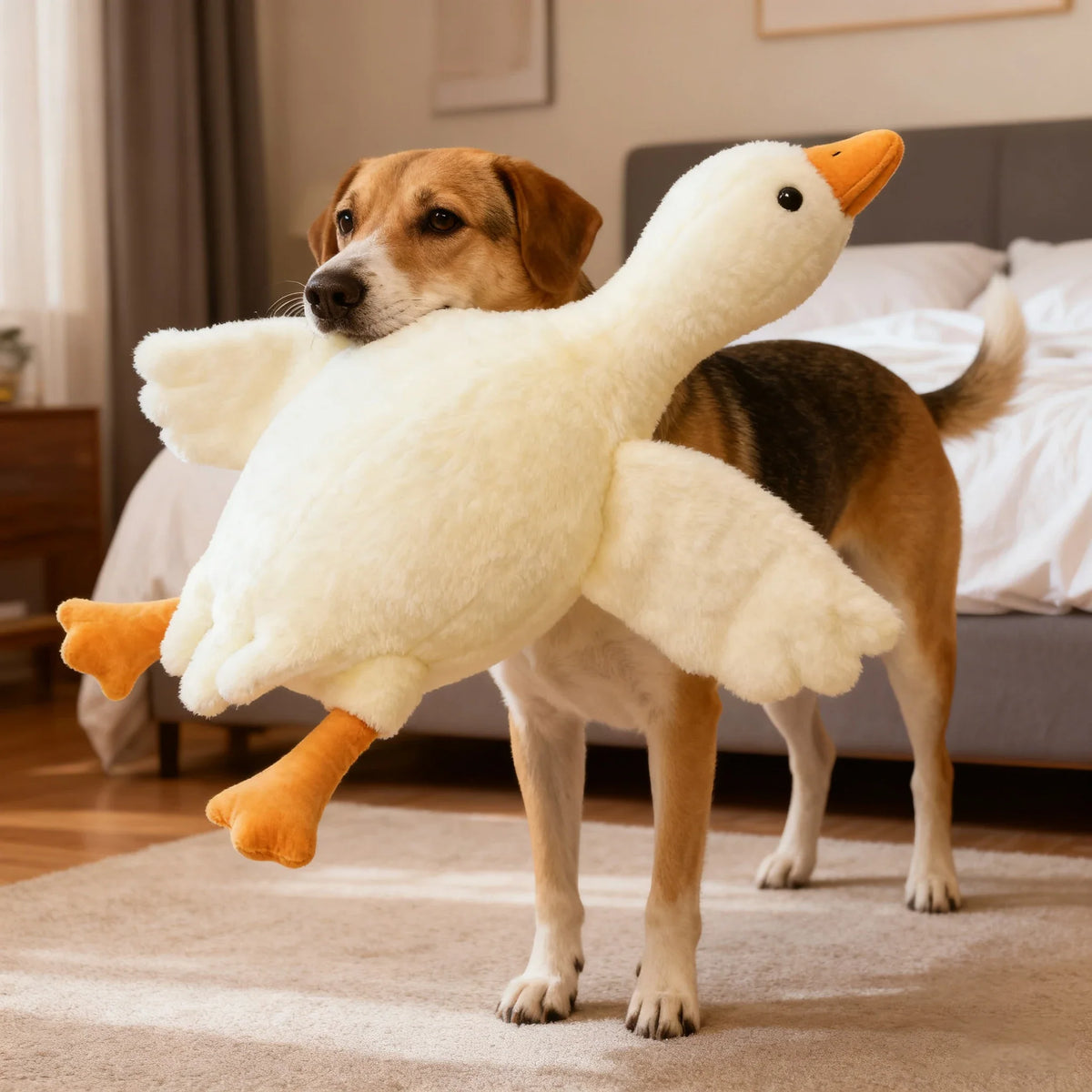 50cm Soft Goose Plush Toy for Cats Dogs - MyPetDollar.com