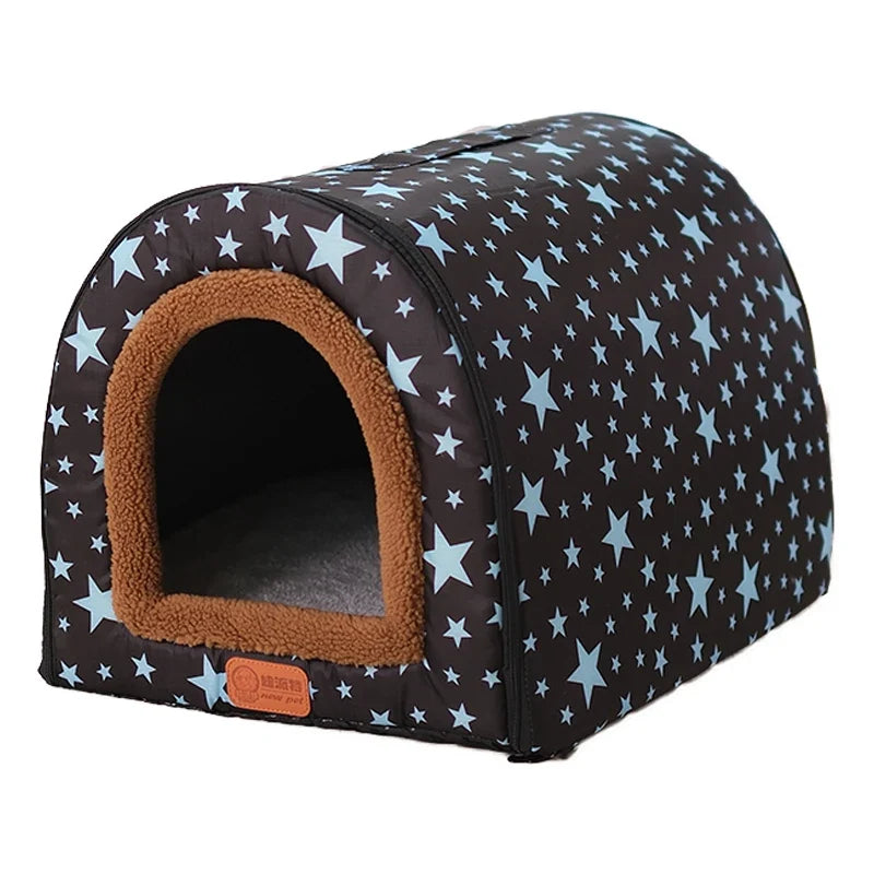 New Warm Dog House Comfortable Print Stars - MyPetDollar.com