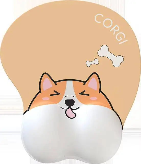 Kawaii Animals Style Girl Ergonomics Mouse Pad, Non-Slip