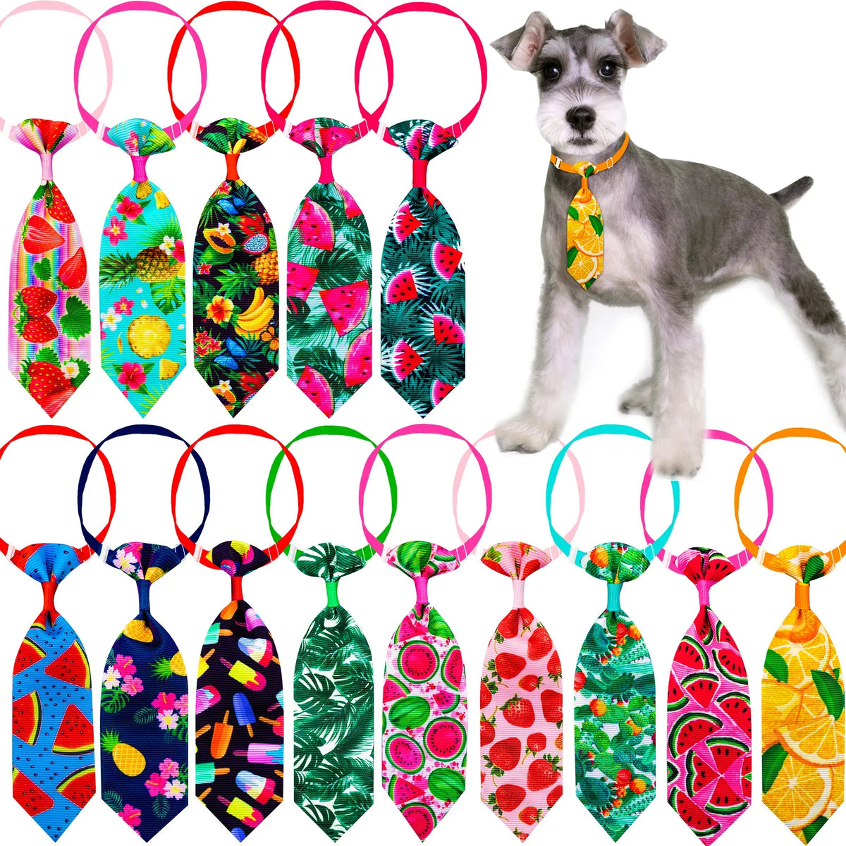 30/50PCS Puppy Bowties Summer Adjustable Dog - MyPetDollar.com