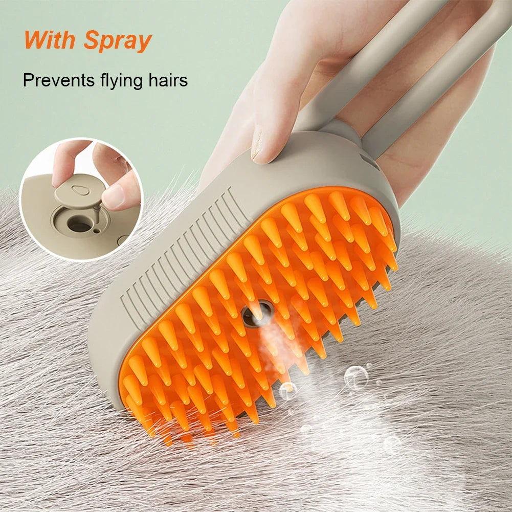 3 in 1 Pet Electric Steam Brush Cat and Dog - MyPetDollar.com