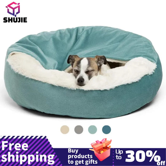 Orthopedic Dog Bed With Hooded Blanket - MyPetDollar.com