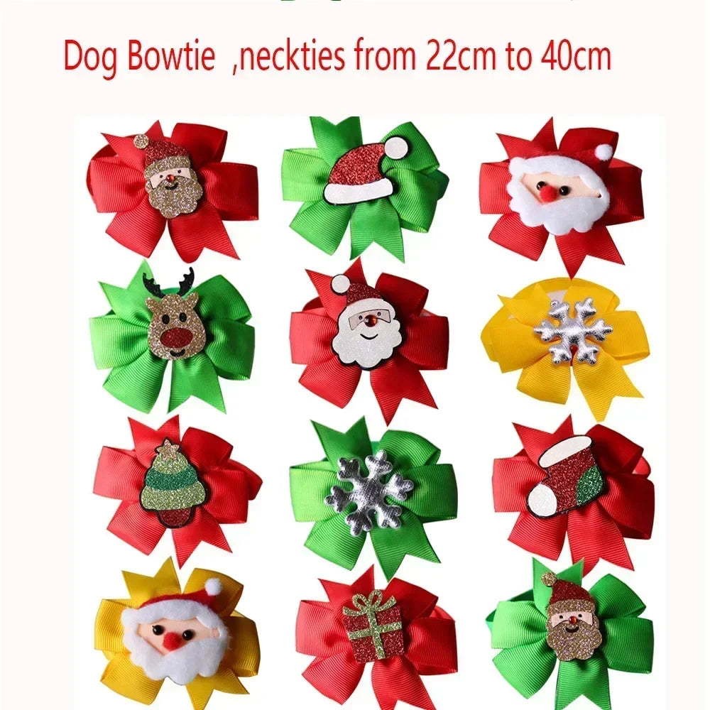 50pcs Christmas Dog Bows Pet Cat Dog Pet Bow - MyPetDollar.com