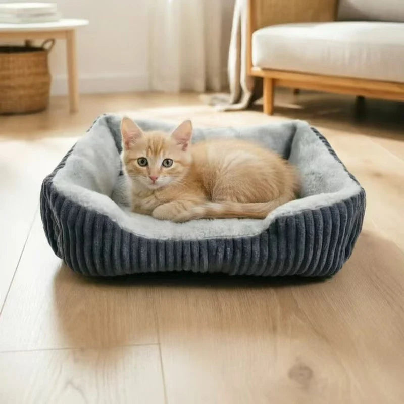 Black Plush Dog Bed for Large, Medium and - MyPetDollar.com