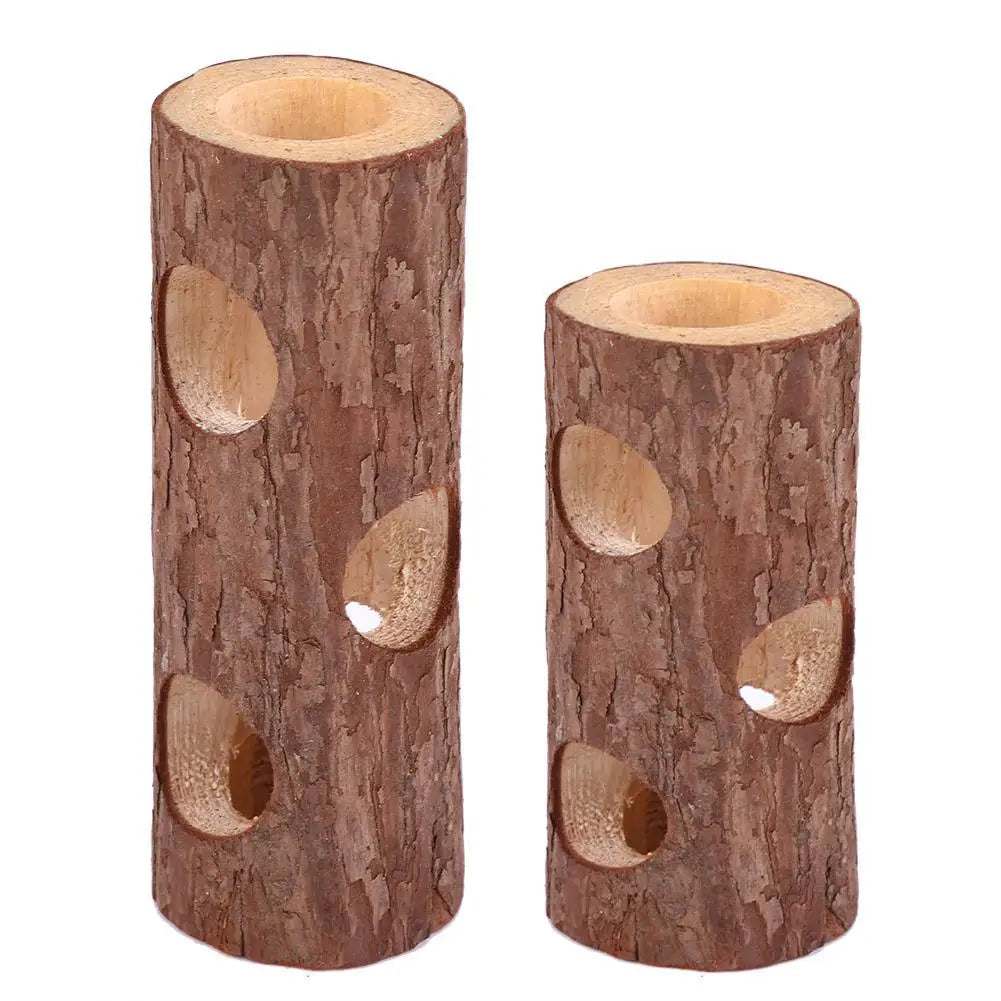 1pc Wooden Animal Tunnel Exercise Tube Chew - MyPetDollar.com