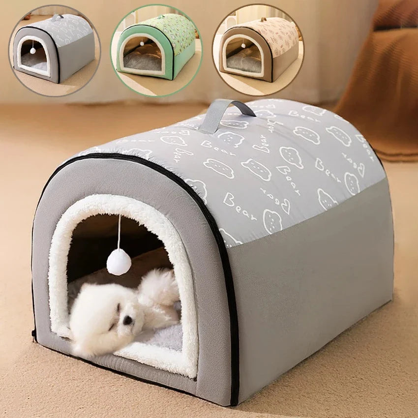 Warm Dog House Detachable Pet Sleeping Bed - MyPetDollar.com