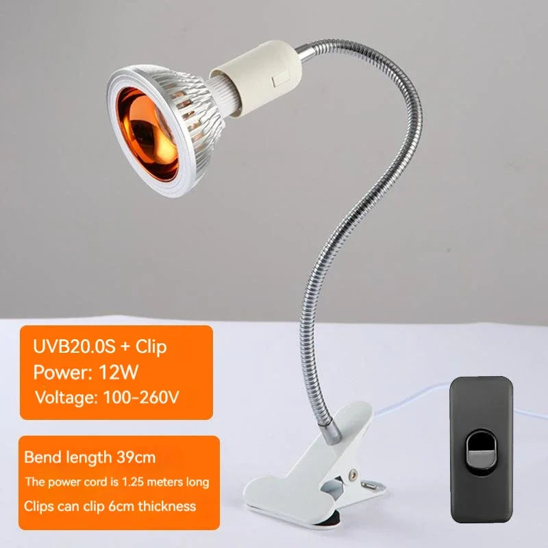 Reptile 10.0 20.0s UV Lamp Bulb UVA UVB Basking Spot Heat – 4 Colors