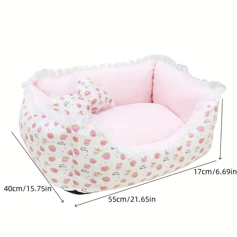 Winter Detachable Washable Dog Bed for Small Medium Cozy Pet