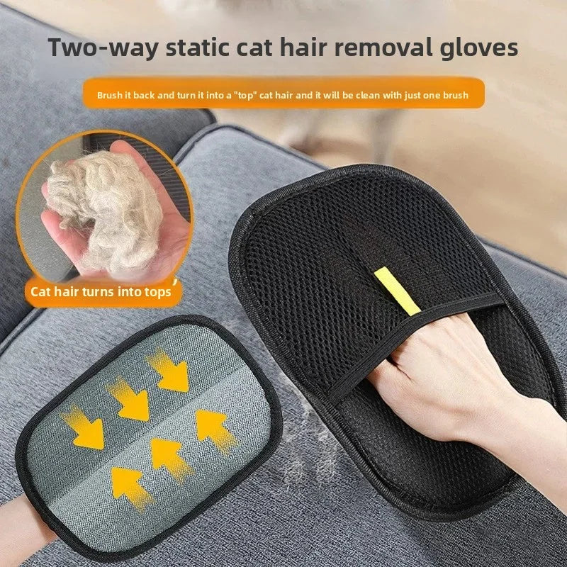 New Pet Grooming Gloves Static Dedusting - MyPetDollar.com