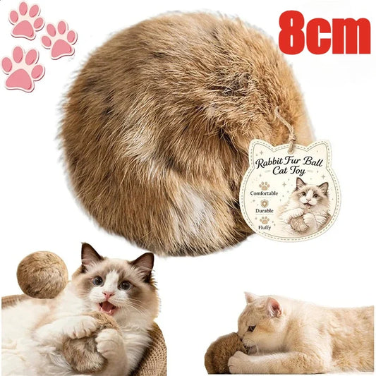3pcs Rabbit Fur Ball Interactive Cat Toy Pet - MyPetDollar.com