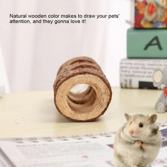 1Pc Pet Tunnel Natural Wood Hamster Tunnel - MyPetDollar.com