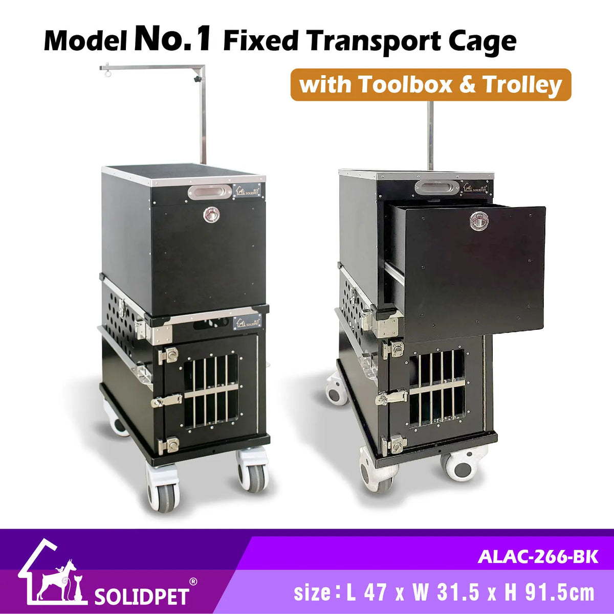 Solidpet Modern Aluminum Breathable Single - MyPetDollar.com