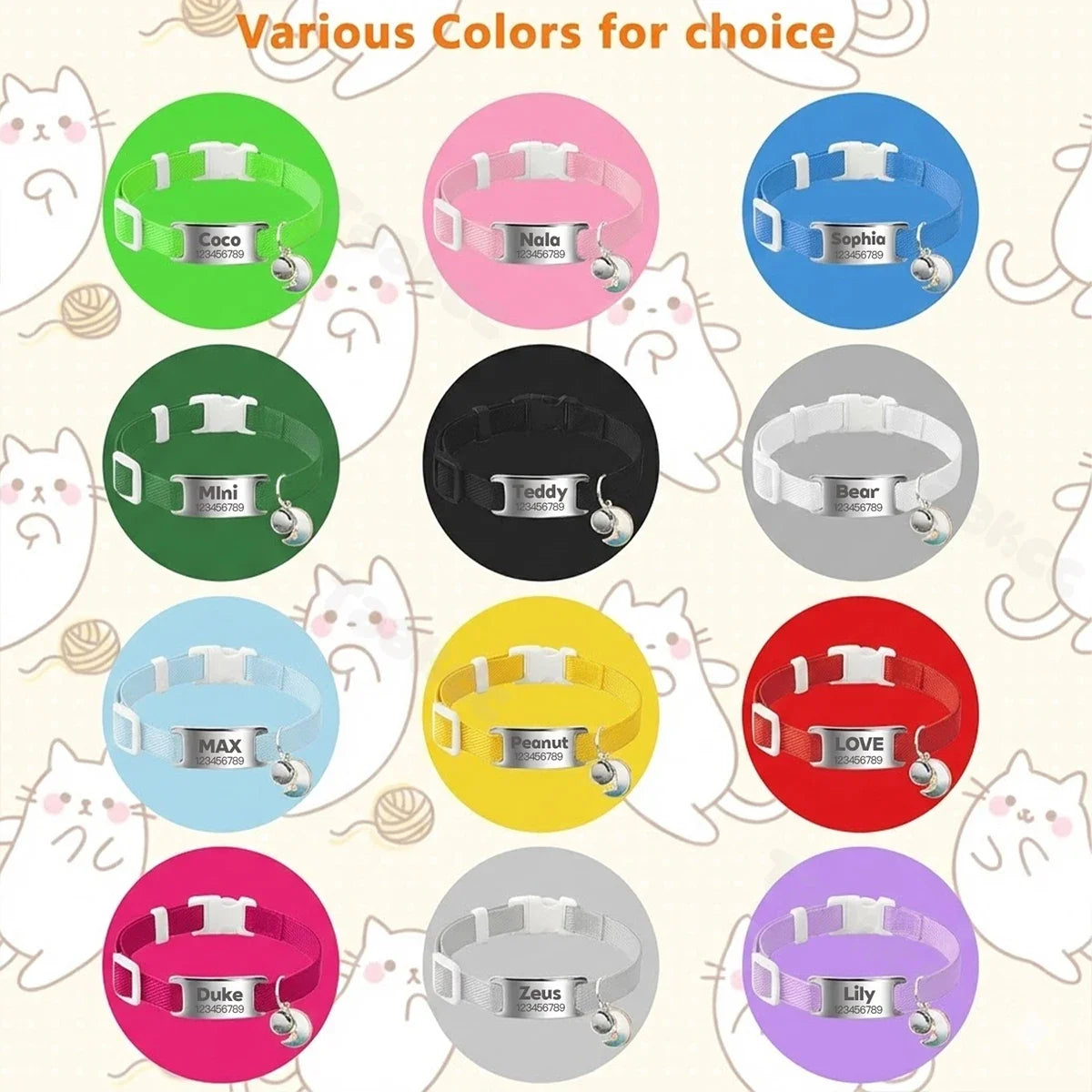Customized Fashion Elastic Cat Collar Free - MyPetDollar.com