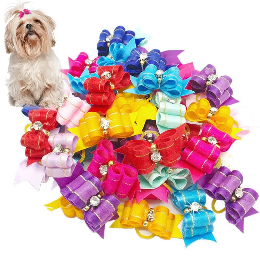10Pcs/pack Hair Bows Handmade Hair Clips - MyPetDollar.com