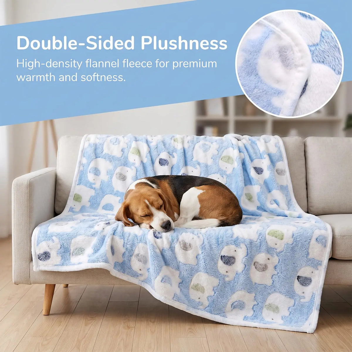 Soft Pet Fleece Blanket Cute Elephant Warm - MyPetDollar.com