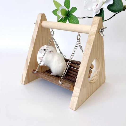 Wooden Hamster Toy Swing Hammock Shuttling - MyPetDollar.com