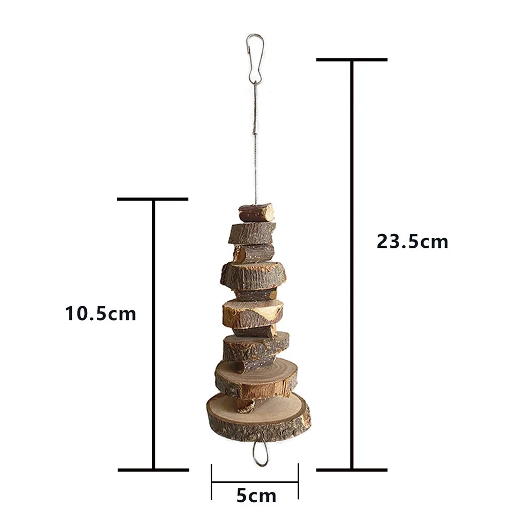 Cute Hamster Roller Toys Natural Wooden Pine Dumbells Unicycle – 11 Colors