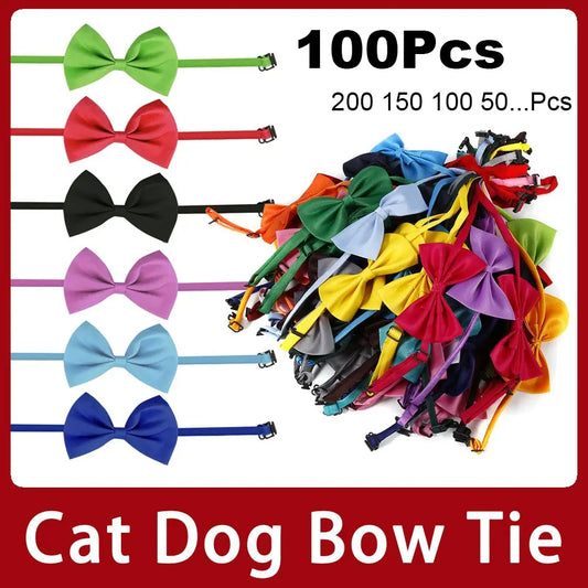Adjustable Cat Dog Bow Tie Lots Neck Tie Pet - MyPetDollar.com