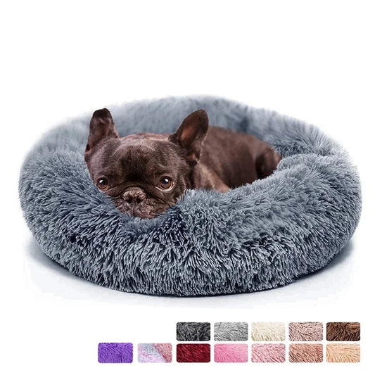 Donut Dog Bed Warm Soft Long Plush Pet bed - MyPetDollar.com
